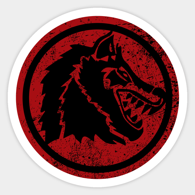 WolfBlood Logo (distressed) Sticker by WolfBlood7